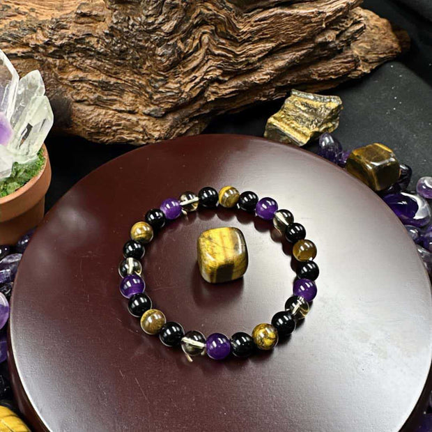 crystal amethyst obsidian fashion bracelet spot wholesale