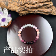 natural garnet, strawberry crystal, mahogany grain and other gemstone bracelets