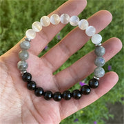 white amphibole obsidian opal bracelet natural stone bracelet wholesale